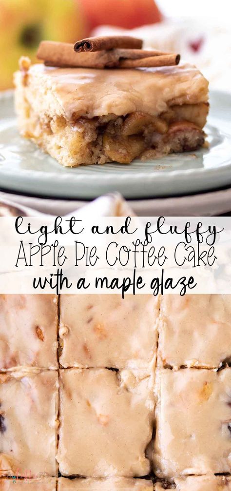 This easy apple pie coffee cake recipe begins with boxed cake mix and ends with a homemade apple pie filling. It’s the perfect combination of flavor and simplicity. Apple Cake Maple Frosting, White Cake Mix And Apple Pie Filling, Cake Mix Apple Coffee Cake, White Cake Mix And Apple Pie Filling Recipe, Apple Cake With Maple Frosting, Apple Cake Box Recipe, Apples And Cake Mix Recipes, Apple Pie Filling Yellow Cake Mix Recipe, Spice Cake Mix And Apple Pie Filling