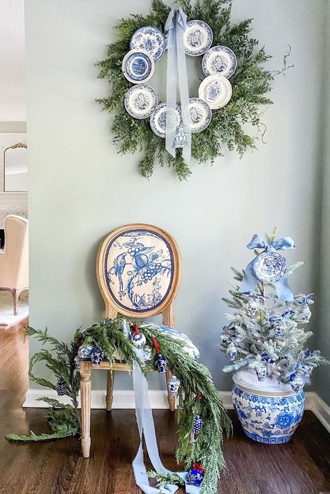 Add a vintage inspired blue & white touch to your decor this season with our GINGER JAR ORNAMENTS, PLACE CARD HOLDERS and CONTAINERS.⁠ Great gift ideas for the holiday season ahead too!⁠ #homedecor #christmasdecor Jar Ornaments, Chinoiserie Christmas, Blue Christmas Decor, Holiday Display, Christmas Jars, White Christmas Decor, Chic Christmas, Ginger Jar, Antique Farmhouse