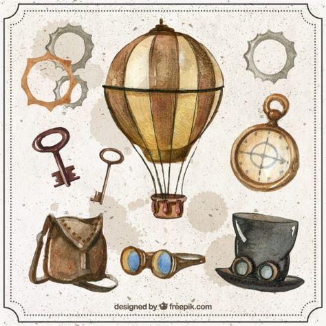 Steampunk Art Drawing, Steampunk Printables, Steampunk Diy Crafts, Steampunk Kunst, Steampunk Drawing, Steampunk Circus, Steampunk Elements, Steampunk Images, Steampunk Illustration