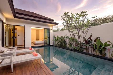 Phuket, Thailand. La Ville Luxury Private Pool Villa Pineapple Farm, Swimming Pool Plan, Phuket Airport, Private Pool Villa, Small Inground Pool, Villa Phuket, Small Villa, Pool House Plans, Bali House