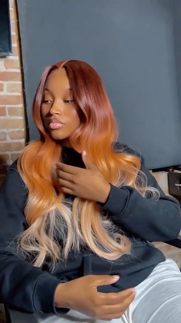 Fall Color Hair Styles For Black Women, Fall Hair Color Trends For Black Women, Fall Hair Colors For Black Women Wigs, Fall Color Frontal Wig, Fall Weave Hair Color Black Women, Fall Color Wigs For Black Women, Fall Wig Colors, Fall Hairstyles Black Women, Fall Wig Colors Black Women