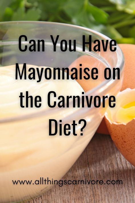 text "Can You Have Mayonnaise on the Carnivore Diet? www.allthingscarnivore.com" on a background image of a bowl of mayonnaise and some eggs Worst Food, The Carnivore Diet, Mayonnaise Recipe, It Is Okay, Carnivore Diet, It's Okay, The Worst, Its Okay, Some People