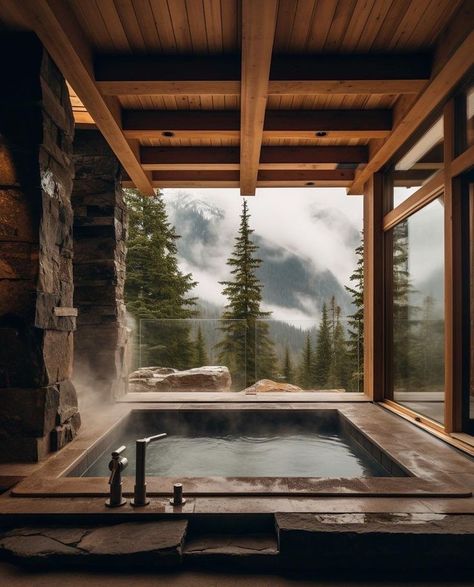 Modern Stone Bedroom, Chalet Design, Barn Renovation, Forest House, Dream House Interior, Mountain Home, Mountain House, Prefab Homes, Cozy Cabin