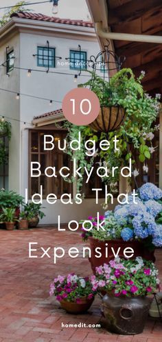 Design your dream backyard oasis on a budget with our 10 tips for a beautiful backyard on a budget. We’re sharing outdoor space tips for your yard, front yard, backyard deck, and backyard landscaping that look expensive but aren’t. Click through for the best cheap home décor backyard design and ideas. Backyard Ideas Entertaining, Simple Backyard Decor, Girly Backyard Ideas, Outdoor Makeover On A Budget, Simple Diy Backyard Ideas, Garden Courtyard Design, Backyard Pool Landscaping On A Budget, Texas Backyard Ideas Landscape Design, Outdoor Deck Ideas On A Budget