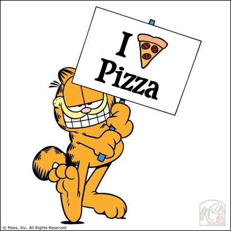 I love pizza! Garfield Birthday, Garfield Quotes, Funny Happy Birthday Pictures, Garfield Pictures, Garfield Images, Funny Disney Shirts, Garfield Cartoon, Sister Quotes Funny, Garfield Cat