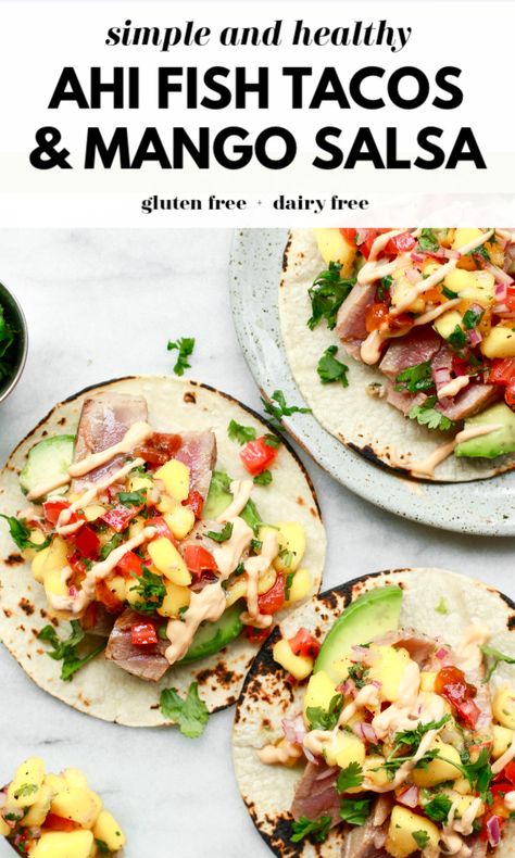 Ahi Tuna Tacos Recipe, Ahi Tacos Recipe, Tuna Tacos Recipe, Ahi Tacos, Ahi Tuna Tacos, Tuna Fresh, Fresh Tuna Recipes, Ahi Tuna Steak Recipe, Easy Fish Taco Recipe