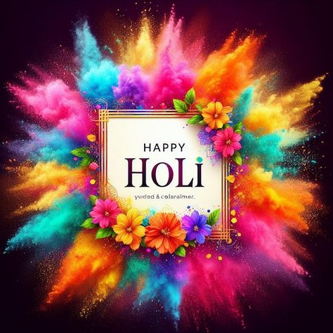 Holi Card, New Holi, Holi Poster, Holi Powder, Holi Festival, Happy Holi, Color Splash, Card Design, Greeting Card