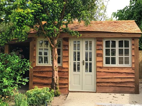 Bespoke Garden Sheds built to any size and shape - Custom Built Garden Rooms, Cabins and Timber Buildings Garden Lodge Ideas, Attractive Garden Sheds, Wooden Garden Shed, Brick Shed Ideas, Cottage Outbuilding, Small Garden Cabin, Garden Cabin Ideas, Garden Outbuilding Ideas, Small Garden Room