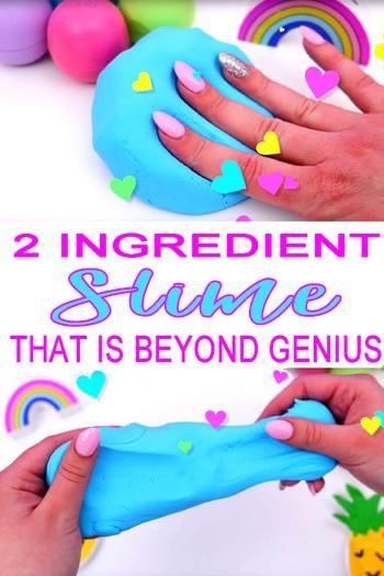 2 Ingredient Slime, Borax Slime, Slime Ingredients, Easy Slime Recipe, Diy Slime Recipe, Slime For Kids, Homemade Slime, How To Make Slime, 2 Ingredient