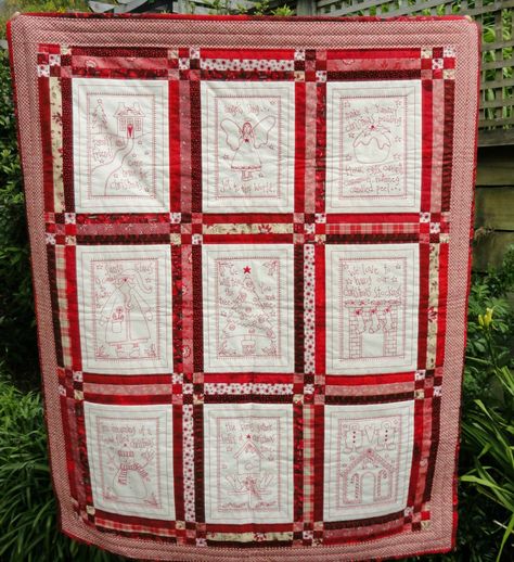 Wellington New Zealand, Embroidered Quilts, Quilt Festival, Block Of The Month, Love Stitch, Christmas Quilts, Christmas Quilt, Hand Quilting, Modern Quilts