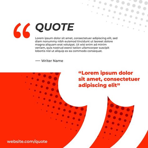 Banner red and white for quote Free Vect... | Free Vector #Freepik #freevector #quote #text #dots #halftone Quote Text Design, Text Banner Design, Broacher Design, Quote Design Layout, Citation Design, Modern Calligraphy Quotes, Cartoon Speech Bubble, Quotes Template, Speech Text