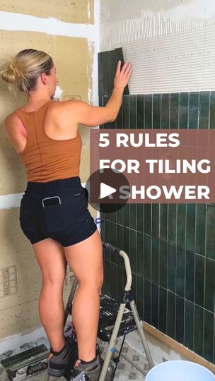 28K views · 260 reactions | 5 rules for tiling your shower ⤵️- 1. Get your studs flat. Use a planer or shims to achieve flatness and avoid tile lippage.  2. Using waterproof backer board in your shower will cut down on labor and with less steps to install also cut down on possible mistakes that lead to mold.  3. Using the right trowel size, making sure your tiles don’t fall off the wall is important but also making sure you’re not leaving air bubbles where mold and mildew can form is also important. ** the bigger the tile the bigger the trowel**  4. Using proper installation methods. Back-buttering, directional troweling, and checking for coverage is imperative!  5. Check for coverage- showers require 95% coverage on the back of your tile. Check periodically to make sure you are getting th Shower Installation, Backer Board, Tile Projects, Studded Flats, Shower Enclosure, Air Bubbles, Mold And Mildew, Shower Tile, Off The Wall