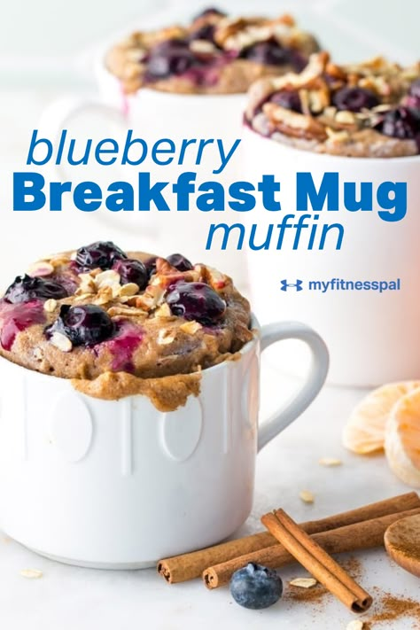 Breakfast Mug Cake, Breakfast In A Mug, Microwave Mug Recipes, Microwave Breakfast, Calorie Breakfast, Breakfast Mug, Mug Cake Healthy, Muffin In A Mug, Healthy Breakfast Muffins