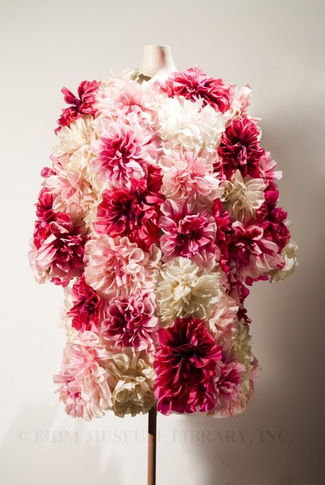 Norman Norell, Flower Coat, Dyed Flowers, Evening Coat, Fashion 1960s, Fashion Institute, Floral Inspiration, Hand Dyed Silk, Floral Fashion