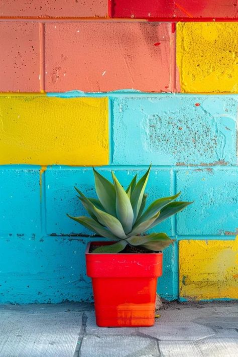 Creative Cinder Block Painting Ideas Unveiled Mural On Cinder Block Wall, Cinder Block Painting, Paint Cinder Block Wall, Cinder Block Painting Ideas, Block Painting Ideas, Cinder Block Paint, Walls Painting Ideas, Outdoor Wall Paint, Garage Paint