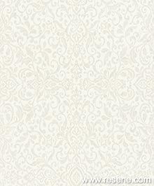 Resene Amiata Wallpaper Collection - 296029 Interior Wallpaper, Floral Damask, Poster Background Design, Damask Wallpaper, Deco Floral, Room Wallpaper, White Wallpaper, Damask Pattern, Textured Wallpaper