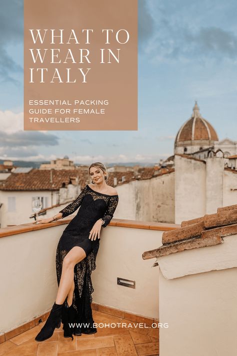 What to Wear in Italy - Fashionable Italy Travel Advice - The Boho Traveller LLC Italy Packing List Summer, Pack For Italy, Italy Packing, Italian Wardrobe, Italy Packing List, What To Wear In Italy, Things To Pack, Beautiful Vacation Spots, Things To Do In Italy