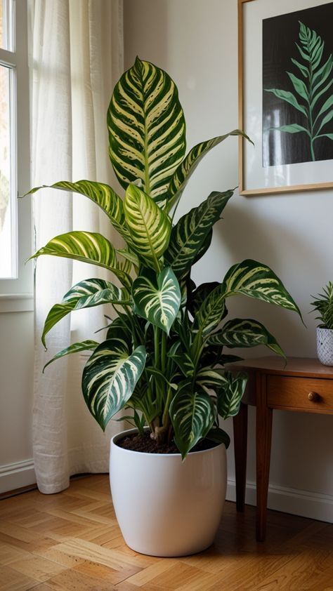 Office Plant Aesthetic, Indoor Plant Decor Ideas Living Room, Plants Air Purifying Indoor, Living Room Plants Decor Small Spaces, Big Plants Indoor, Apartment Plants Aesthetic, Plants In Office Space, Big Plants Indoor Living Rooms, Plants Indoor Aesthetic