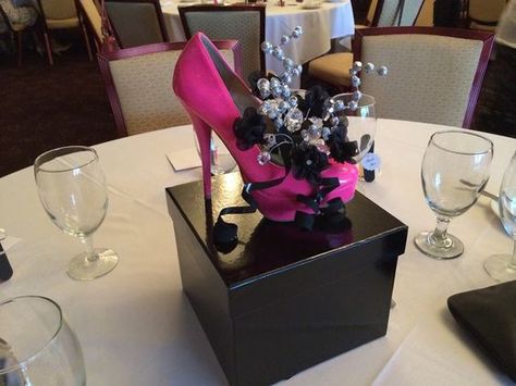 High Heel Centerpieces - made these for my sisters wedding shower!!: High Heel Party Decorations, Shoe Centerpiece Ideas High Heels, High Heels Birthday Party Ideas, High Heel Centerpieces, High Heel Party Theme, High Heel Birthday Party Ideas, Heel Centerpiece Ideas, High Heel Centerpiece Ideas, Fashion Centerpieces