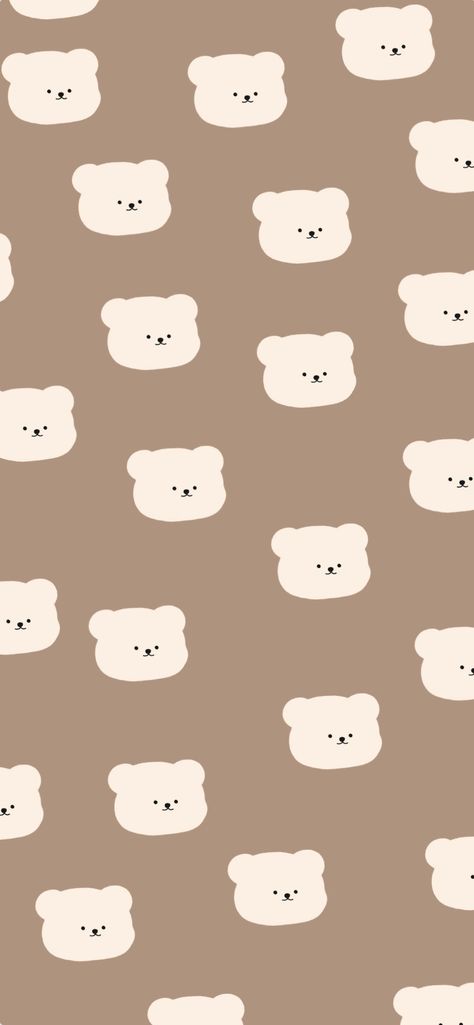 Cutie Bear Wallpaper, Brown Wallpaper Cute Bear, Brown Wallpaper Bear, Aesthetic Brown Bear Wallpaper, Brown Bear Aesthetic Wallpaper, Kawaii Bear Wallpaper Iphone, Brown Bear Wallpaper, Cream Wallpaper Aesthetic, Brown Aesthetic Wallpaper