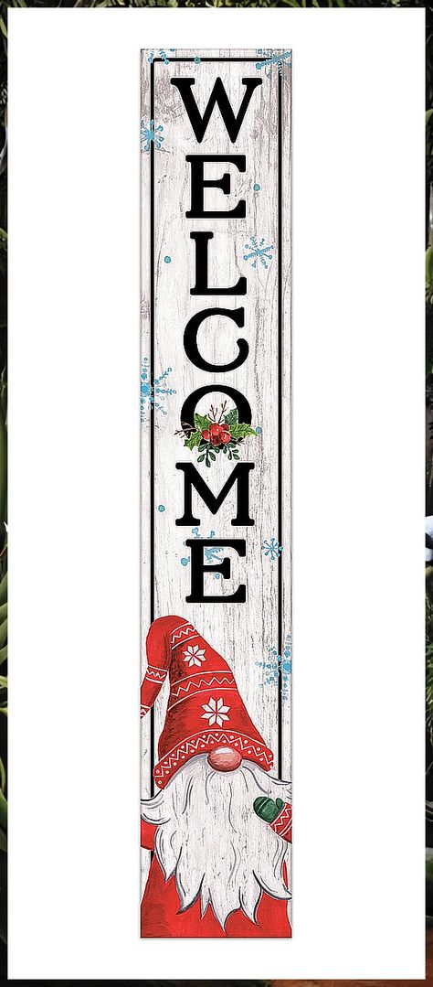 Christmas Front Porch - No clue how to start looking for the right solution for your needs? Look no further, check out Amazon for everything you need. Christmas Gnome Porch Leaner, Outdoor Christmas Signs Front Porches, Snowman Welcome Porch Sign, Winter Welcome Signs For Porch, Winter Porch Signs, Christmas Welcome Signs, Window Shutter Crafts, Christmas Signs Wood Front Porches, Barn Board Crafts