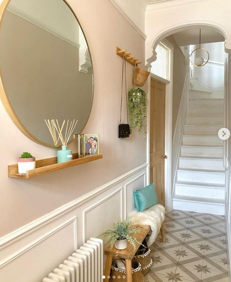 Decorating Ideas For Narrow Hallways, Long Narrow Hallway Decorating Ideas, Long Narrow Hallway Decorating, Long Narrow Hallway Ideas, Narrow Hallway Decorating Ideas, Victorian Terrace Hallway, Terrace Hallway, Statement Mirrors, Terrace House Interior