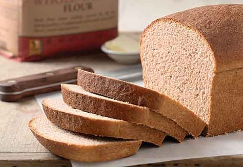 100 Whole Wheat Bread, King Arthur Flour Recipes, Wheat Bread Recipe, Pembuat Roti, Wheat Recipes, King Food, King Arthur Flour, Yeast Breads, Whole Wheat Bread