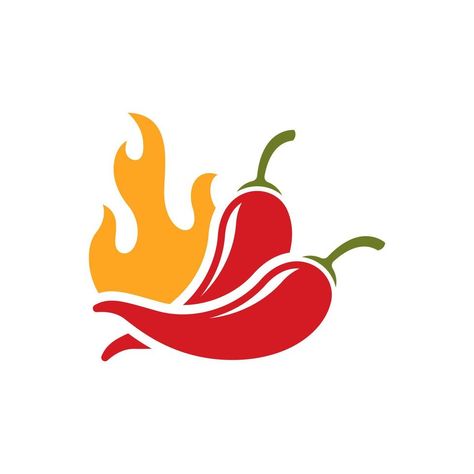 Spicy Inktober, Spicy Logo Design, Spices Logo Design Ideas, Chili Garlic Logo, Chili Logo Design, Chili Clip Art, Chili Drawing, Chili Illustration, Spicy Logo