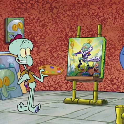 Spongebob Window Painting, Spongebob Window, Squidward Art, Squidward Painting, Spongebob Comics, Spongebob Meme, Spongebob Pics, Squidward Tentacles, Spongebob Painting