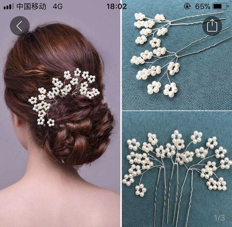 Miss World Crown, Bridesmaid Hair Jewelry, Hair Pins Diy, Flower Jewelry Designs, Diy Hair Accessories Ribbon, Bead Hair Accessories, Flower Women, Beaded Jewelry Tutorials, Handmade Jewelry Tutorials