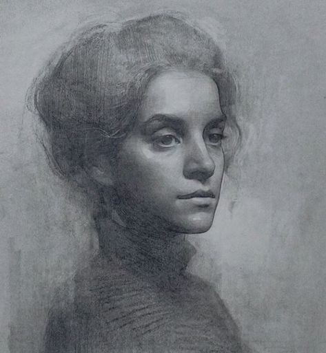 A portrait of Alena by Stephen Bauman Stephen Bauman, Academic Drawing, Portrait Drawings, Master Drawing, Charcoal Portraits, Drawing Heads, Contemporary Portrait, Charcoal Art, Figure Sketching