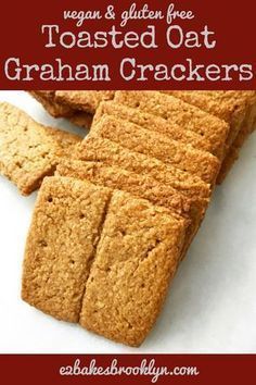 Oat Crackers, Oat Flour Recipes, Gluten Free Graham Crackers, Gluten Free Crackers, Toasted Oats, Homemade Crackers, Cracker Recipes, Gluten Free Sweets, Oat Flour