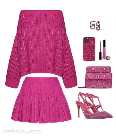 Magenta Outfit, Virtual Outfits, Airplane Outfits, Catty Noir, 2000 Fashion, Preformance Outfits, Virtual Stylist, Fancy Bags, Gorgeous Clothes