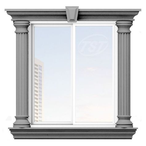 Ceramic Window Cover Exterior Window Molding, House Pillars, Window Molding Trim, House Front Wall Design, Compound Wall Design, House Window Design, Front Wall Design, Architectural Columns, House Main Door Design