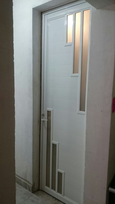 Bathroom Door Ideas Aluminum, Aluminum Doors Design For Bathroom, Toilet Door Design Modern, Toilet Door Design, Bathroom Door Ideas, Aluminium Door Design, Aluminum Doors, Bathroom Space Saver, Metal Doors Design