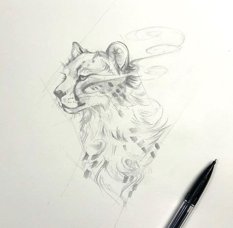 Animal Drawings Sketches, Big Cats Art, Arte Sketchbook, Animal Sketches, Big Cat, Hand Art Drawing, Book Art Drawings, Art Drawings Sketches Simple, Sketchbook Art Inspiration