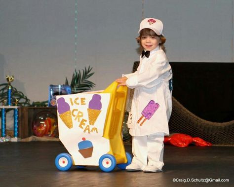 Ice cream man costume Ice Cream Man Costume, Purim Costumes, Ice Cream Man, Diy Swimming Pool, Diy Costumes Kids, Diy Halloween Costumes For Kids, Diy Ice Cream, Toddler Halloween Costumes, Costume Diy