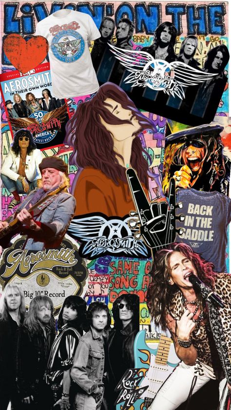 #myfirstshuffle #aerosmith #steventyler #rockandroll #band #collage #music #80’s #space #aesthetic #love Aerosmith Aesthetic, Aerosmith Wallpaper, Aerosmith Tattoo, Aerosmith Poster, Aero Smith, Band Collage, Collage Music, Music Obsession, Background Characters