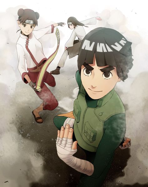 Lee, Ten Ten and Neji Neji And Tenten, Ten Ten, Naruto Teams, Rock Lee, Naruto Ship, Naruto Wallpaper, Naruto Anime, Tangerang, Naruto Art