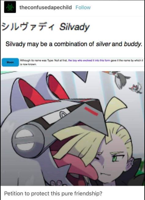 Found this so-cute-I-kinda-died gem on Facebook <3 Gladion Pokemon, Team Skull, Pokemon Moon, Pokemon Alola, Pokemon Pins, Pokemon Ships, Pokémon Master, Pokemon Memes, Pokemon Funny