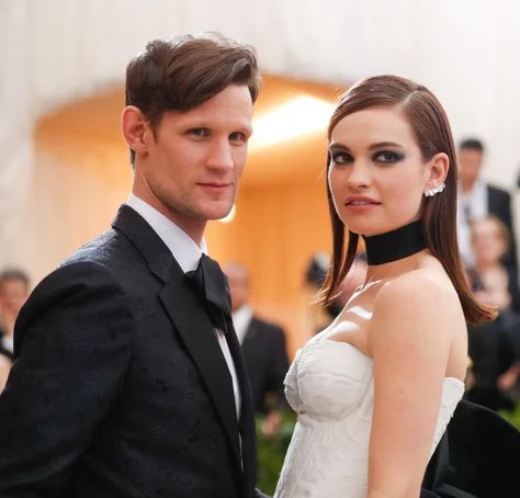 Matt Smith and Lily James get back together after reigniting love under lockdown – The Sun Matt Smith Lily James, Makes The Heart Grow Fonder, Absence Makes The Heart Grow Fonder, Rei Kawakubo Comme Des Garcons, Hair Powder, Lily James, Costume Institute, Period Costumes, Getting Back Together