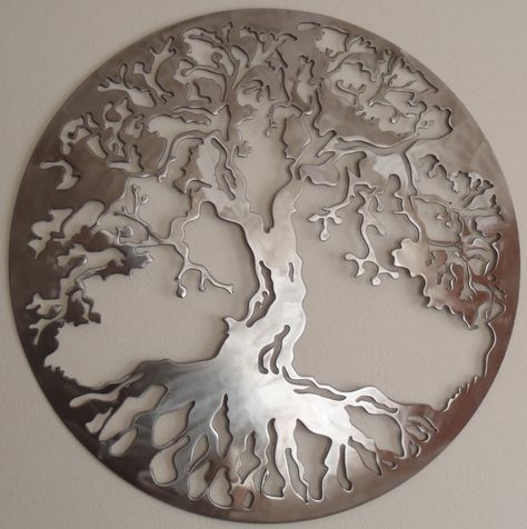 Tree Of Life LARGE Wall decor Metal Art by Tibi291 on Etsy, $37.00 Tree Wall Art Diy, Boom Kunst, Tree Artwork, Metal Tree Wall Art, Tree Wall Decor, Tree Sculpture, Large Wall Decor, Metal Tree, Tree Wall Art