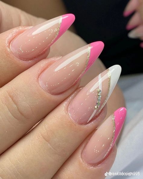 Kutek Disney, Unghie Sfumate, Nail Polish Colors Fall, Pink Acrylic Nails, Chic Nails, Nail Accessories, Long Acrylic Nails, Stiletto Nails, Cute Acrylic Nails