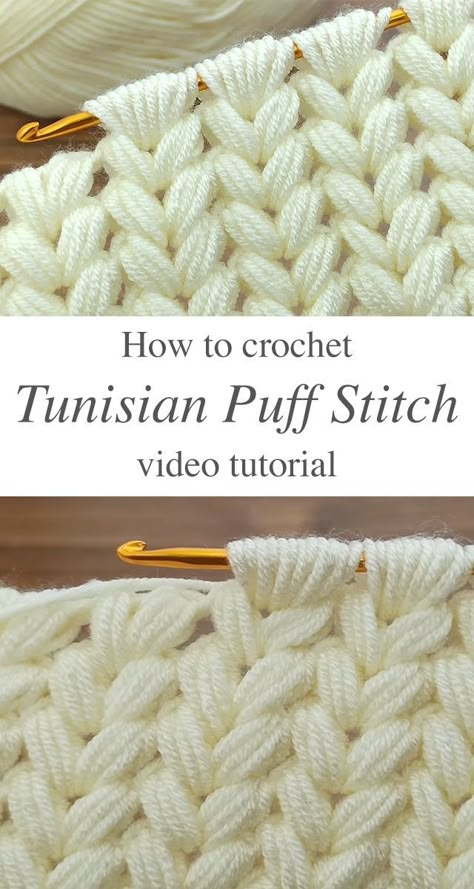 FF STITCH FOR Crochet Puff Stitch, Puff Stitch Crochet, Tunisian Crochet Patterns, Tunisian Crochet Stitches, Crochet Tunisian, Crochet Videos Tutorials, Puff Stitch, Stitch Crochet, Crochet Flower Patterns