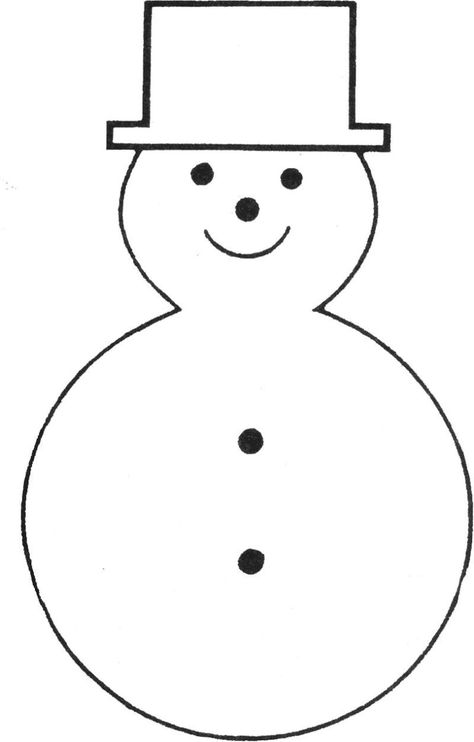 Printable Snowman Faces, Free Printable Snowman, Snowman Outline, Snowman Template, Printable Christmas Ornaments, Christmas Ornament Template, Snowman Coloring Pages, Printable Snowman, Small Snowman