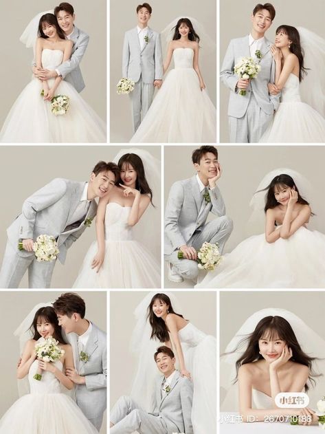 Cute Couple Portraits, Wedding Photos Studio, Korean Couple Photoshoot, Pre Wedding Photoshoot Outfit, Korean Wedding Photography, Wedding Photo Studio, Foto Wedding, Wedding Photoshoot Props, Wedding Portrait Poses