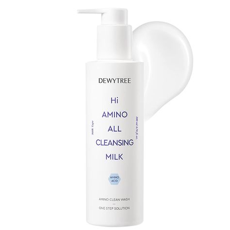 Amazon.com: Dewytree Hi Amino All Cleansing Hypoallergenic Mild Cleansing Milk Lotion 200ml(6.76 fl.oz) - for Irritated Skin, Infused with Amino Acids, Moisturizing Facial Cleanser to Improve Skin Elasticity : Beauty & Personal Care Korean Makeup Remover, Cleanser Korean, Hydrating Facial Cleanser, Exfoliating Face Wash, Cleanser For Sensitive Skin, Milk Lotion, Exfoliating Face, Milk Cleanser, Wash Face