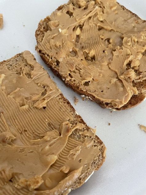 Peanut Butter Toast Aesthetic, Butter Toast Aesthetic, Peanut Butter Aesthetic, Butter Aesthetic, Toast Aesthetic, Butter On Toast, Peanut Butter Toast, Butter Toast, Crunchy Peanut Butter