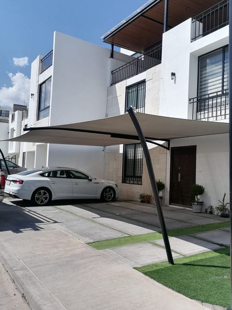 Garage Shade, Garage Canopies, Car Port, Civil Engineering Design, Book Cover Design Inspiration, Car Shade, Carport Designs, Garage House, Outdoor Patio Decor