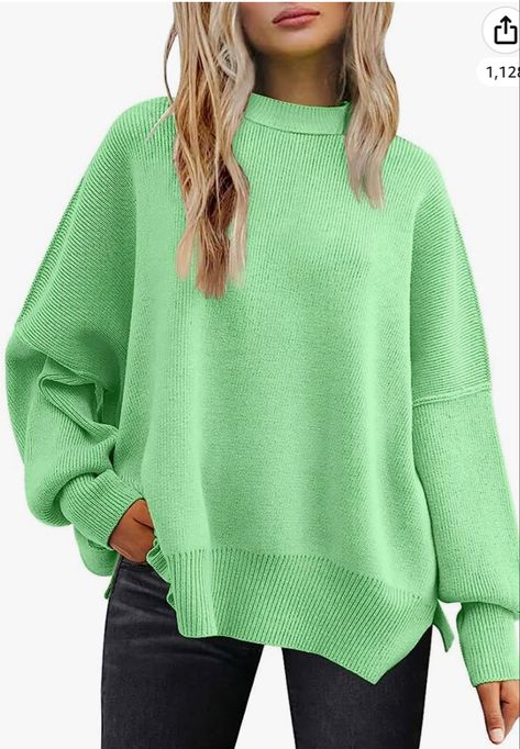 Prime day deal! Affiliate Batwing Sleeve Sweater, Batwing Sweater, Long Sleeve Pullover Sweater, Drop Shoulder Sweaters, Style Upgrade, Long Sleeve Knit Sweaters, Oversized Sweater, Sweater Black, Sweater Sleeves